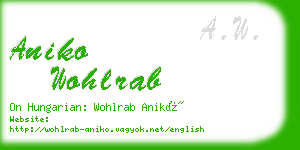 aniko wohlrab business card